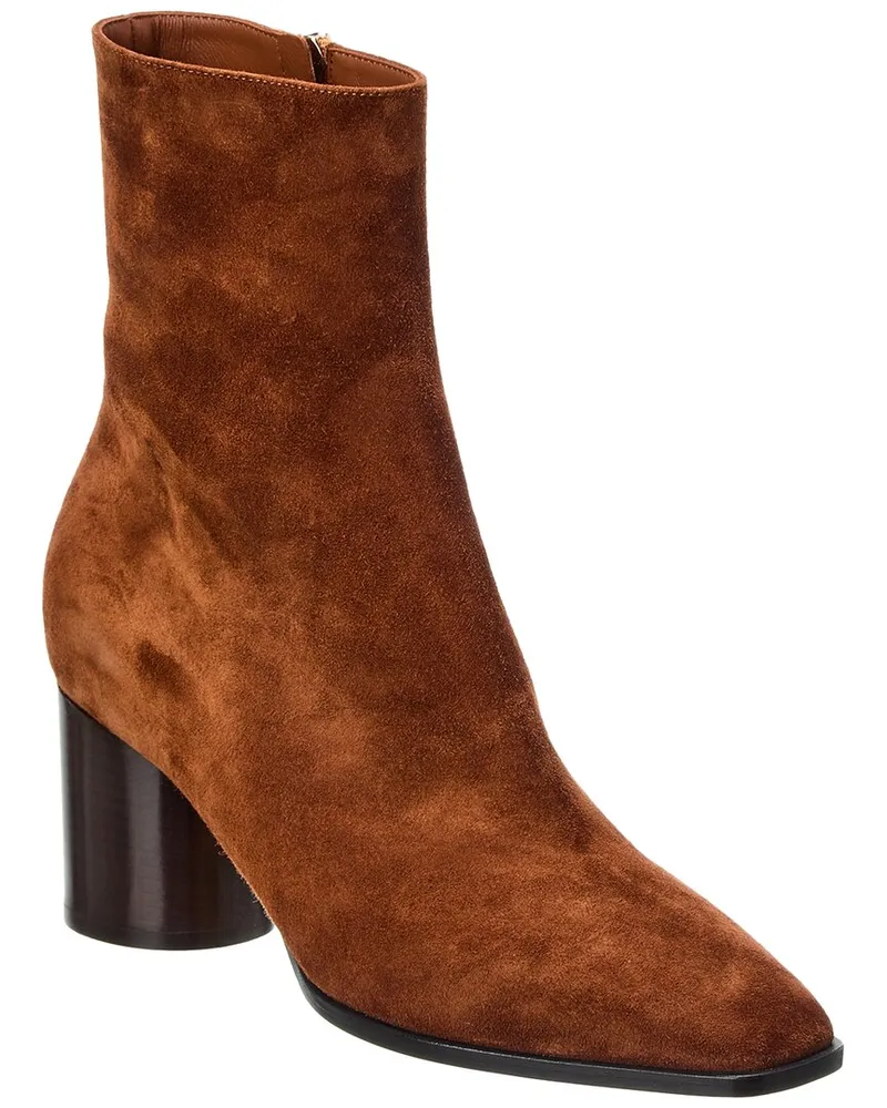 Ferragamo Pampero Suede Bootie Brown