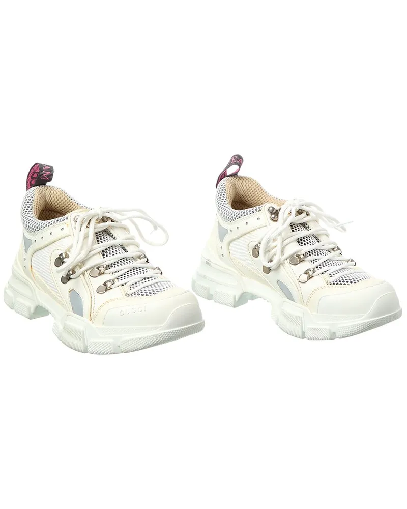Gucci Flashtrek Leather & Mesh Sneaker (Authentic Pre-Loved Nocolor