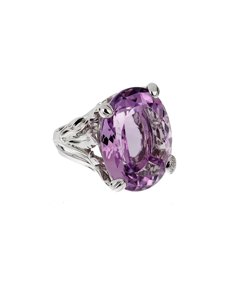 Dior 18K 44.62 ct. tw. Diamond & Amethyst Cocktail Ring (Authentic Pre-Loved Nocolor