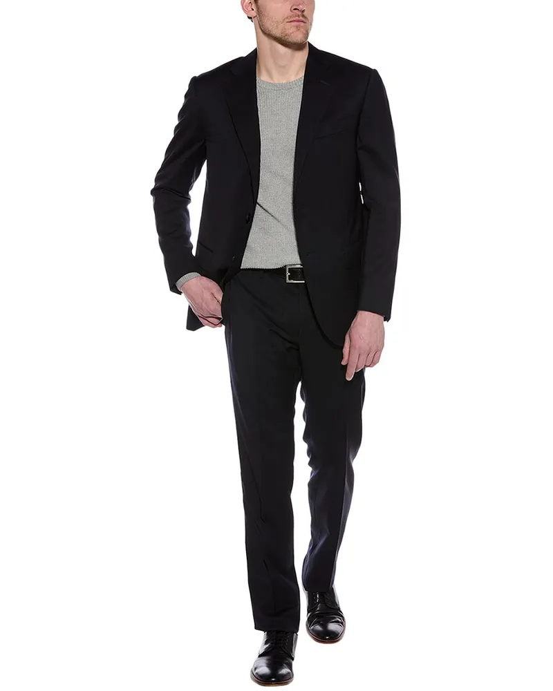 Corneliani 2pc Wool Suit Black