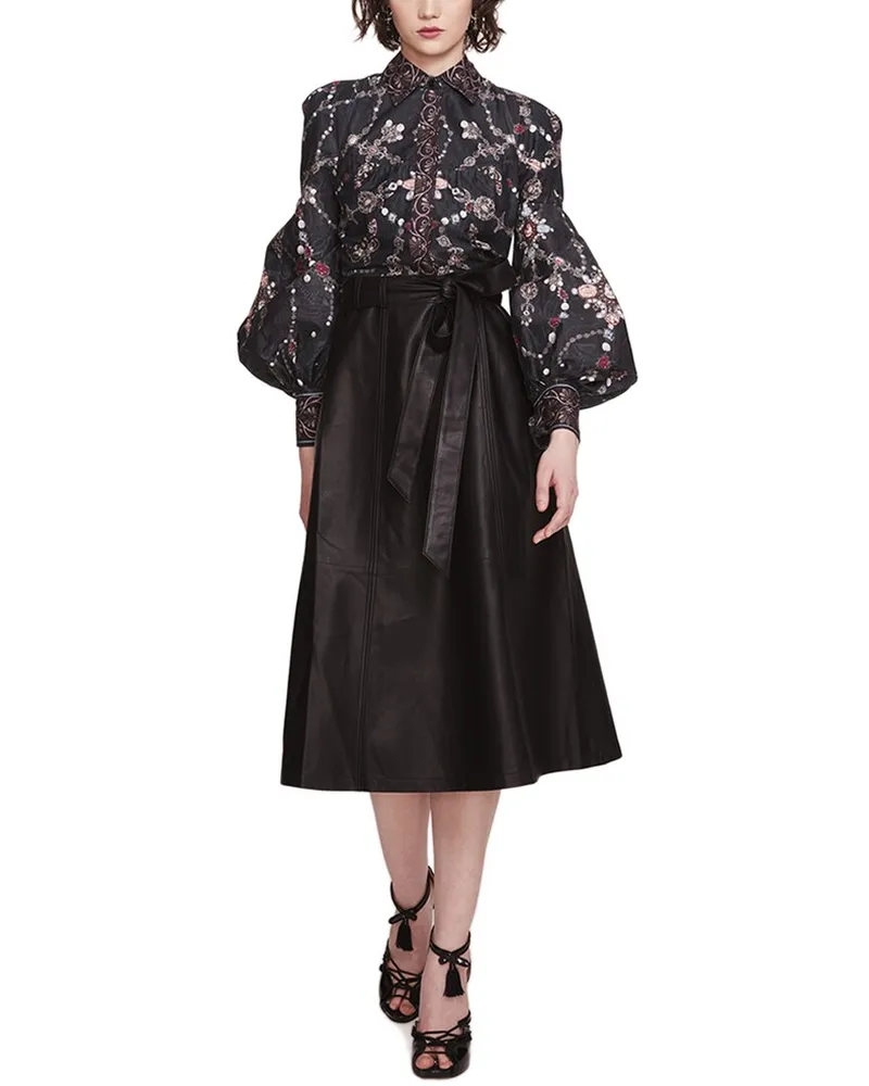 Marchesa Midi Dress Metallic