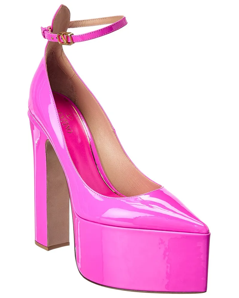 Valentino Garavani VLogo 165 Patent Platform Pump Pink