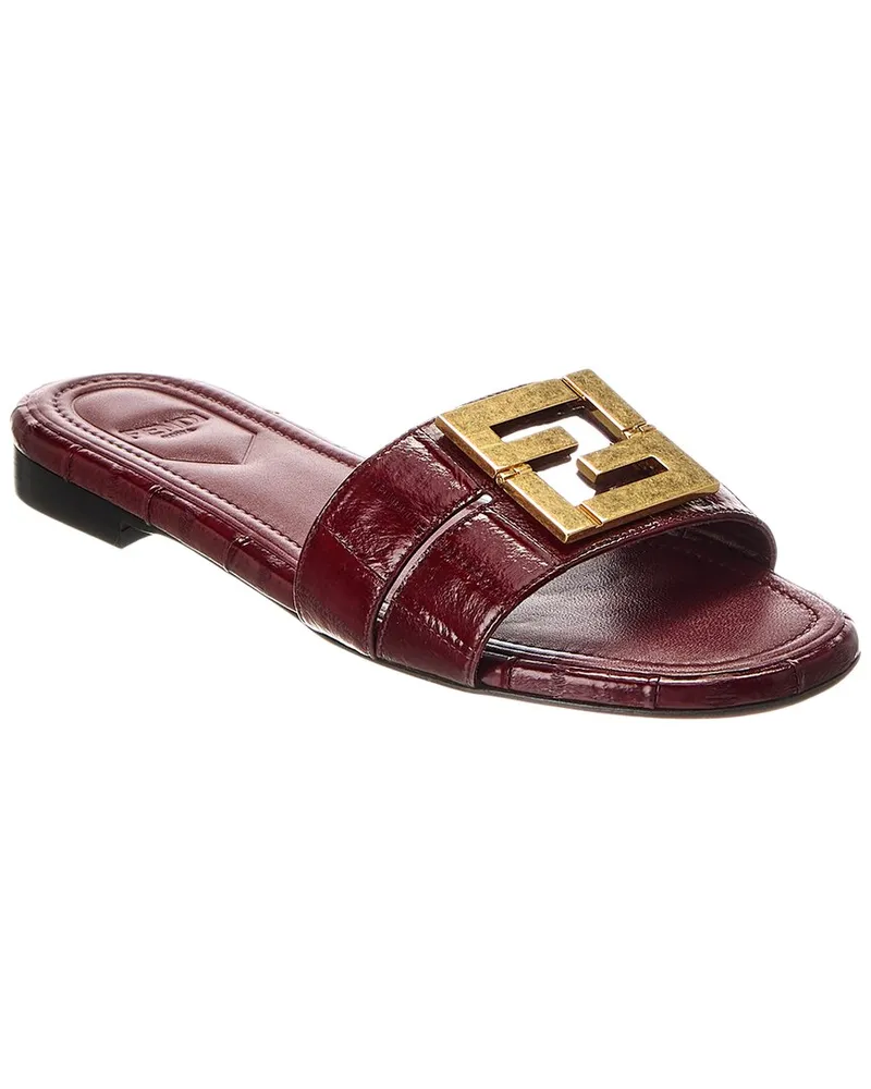 Fendi FFold Leather Sandal Red