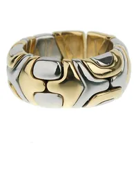 Bulgari 18K & Stainless Steel Alveare Ring (Authentic Pre-Owned 