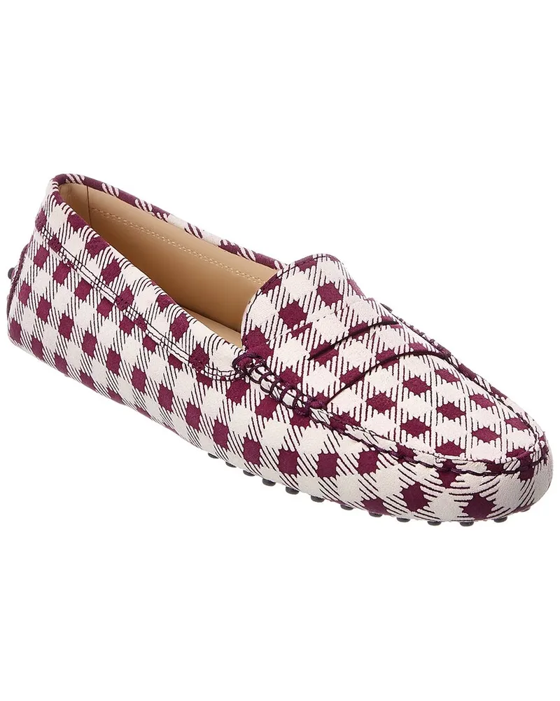 TOD'S Gommino Leather Loafer Purple