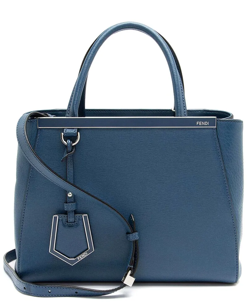 Fendi Blue Leather Petite 2Jours Tote (Authentic Pre-Loved Nocolor