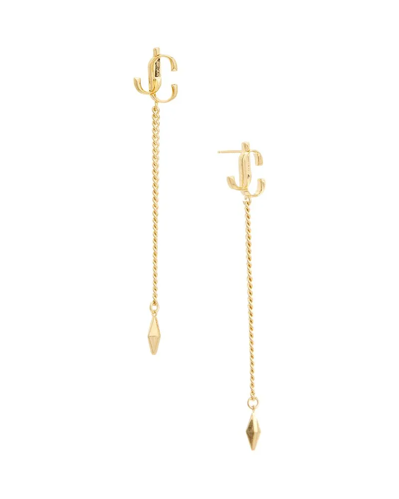 Jimmy Choo Diamond Motif JC Drop Earrings Nocolor