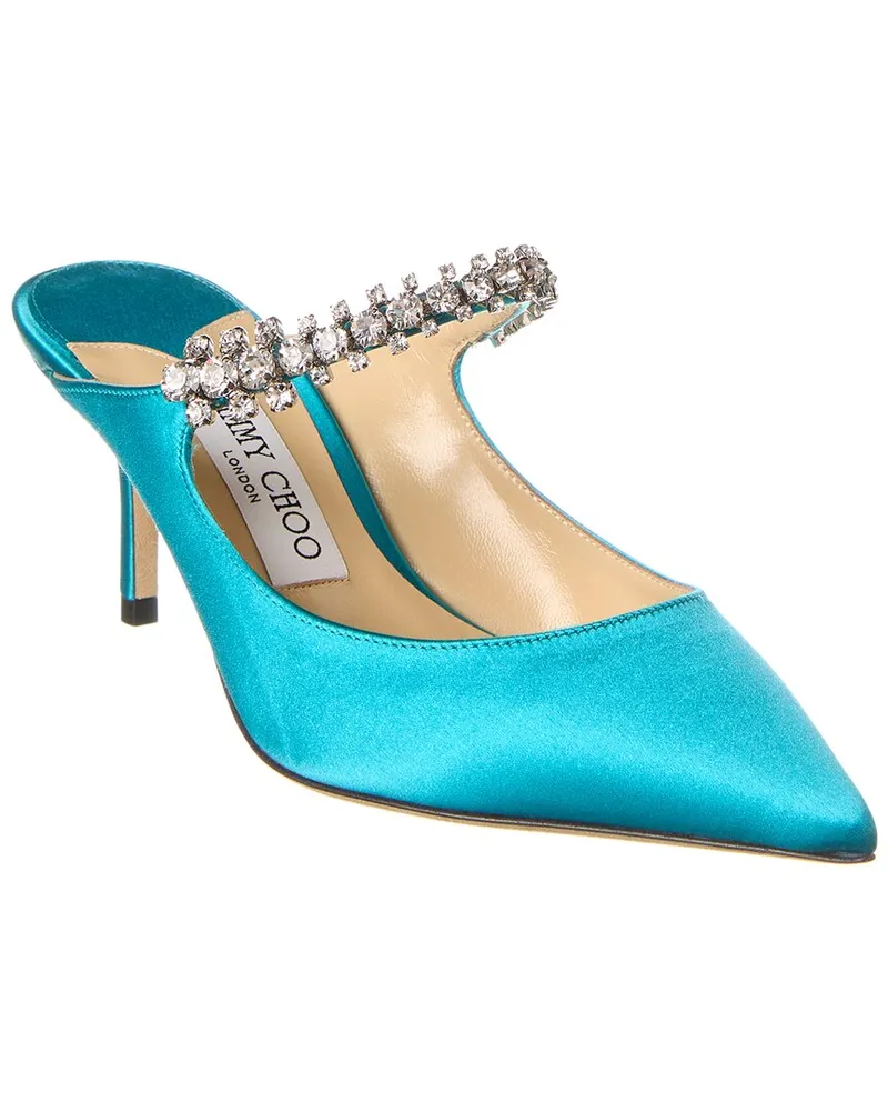 Jimmy Choo Bing 65 Satin Mule Blue