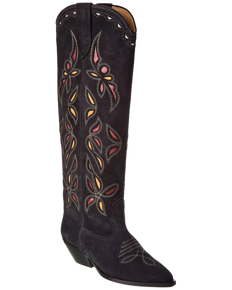 Isabel Marant Denvee Suede Knee-High Boot Brown