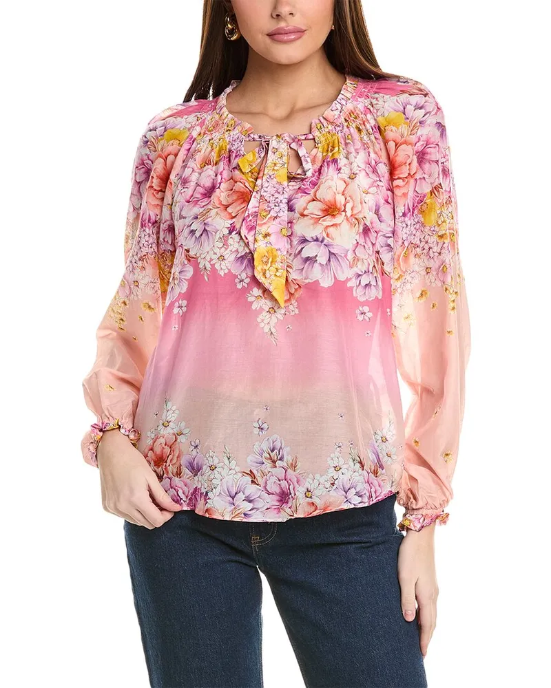 Hale Bob Arianna Silk-Blend Top Nocolor