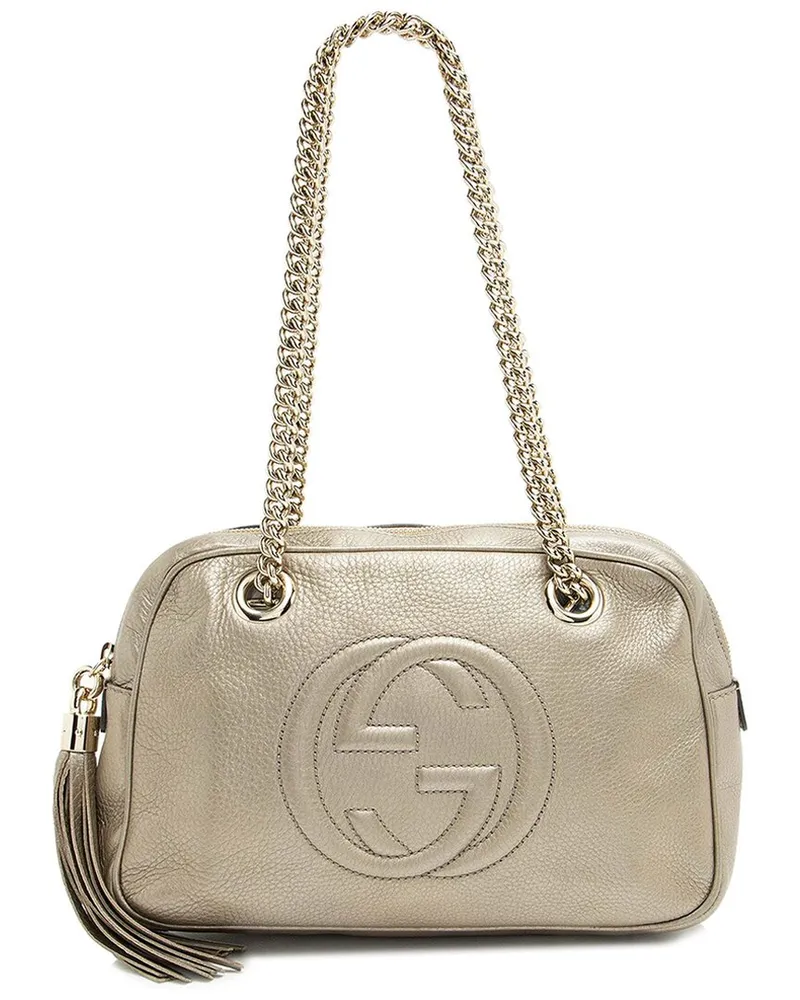 Gucci Metallic Leather Soho Chain Shoulder Bag (Authentic Pre-Loved Nocolor