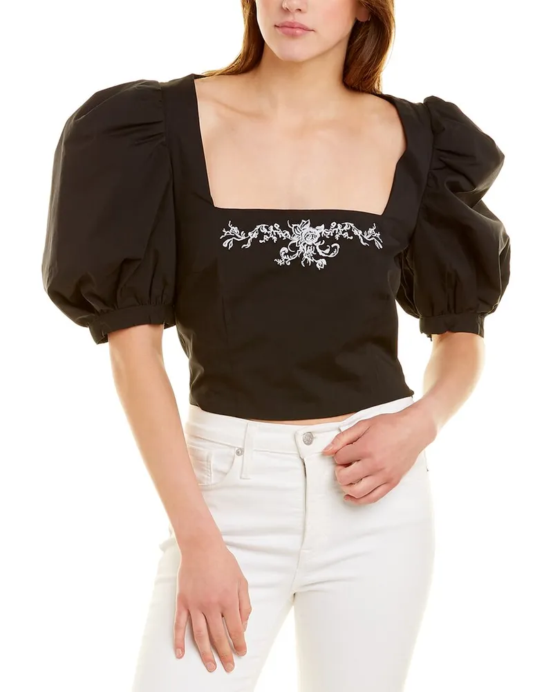 Caroline Constas Long Sleeve Delilah Top Nocolor