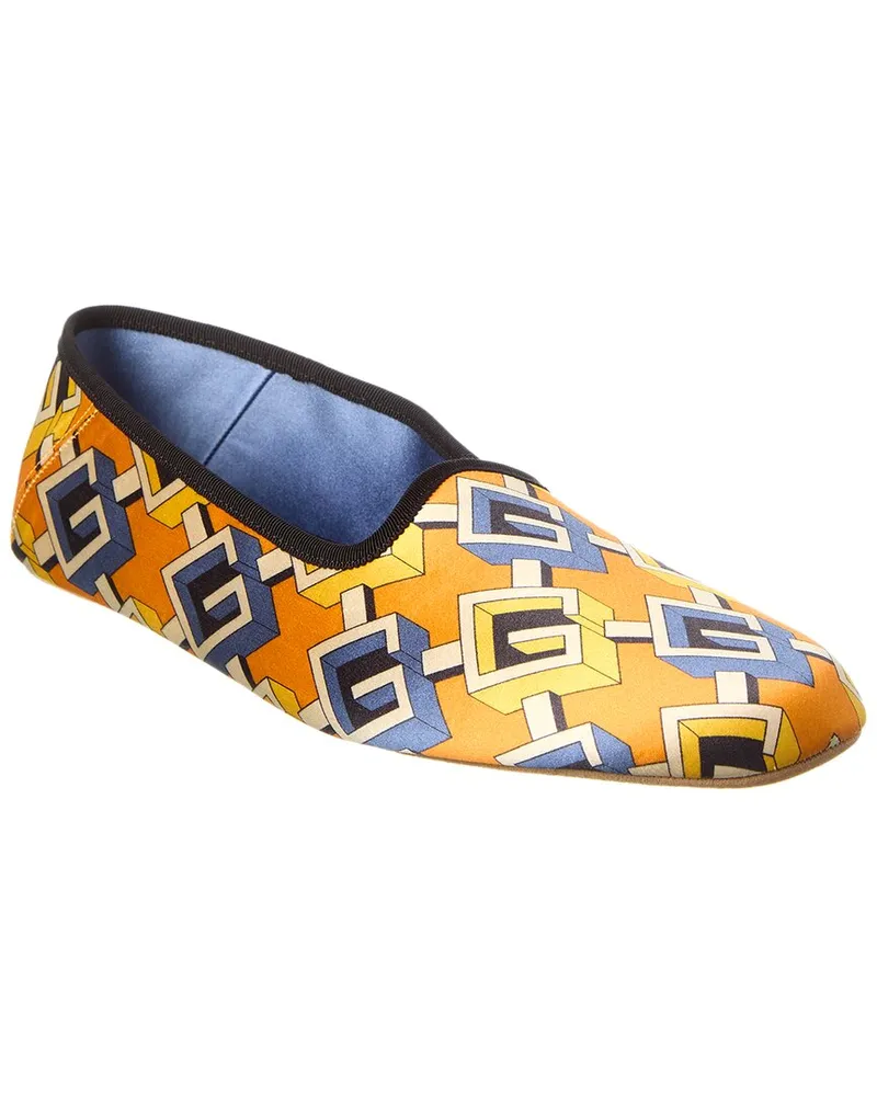 Gucci Satin Slipper Orange