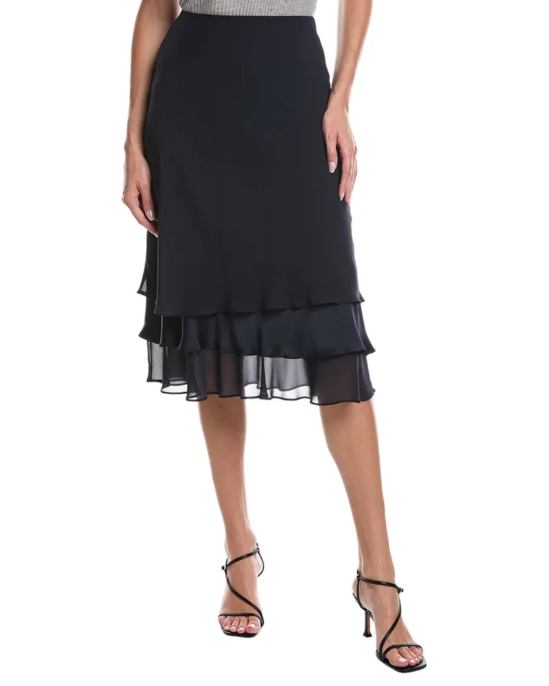 Joseph Ribkoff Tiered Hem Skirt Blue
