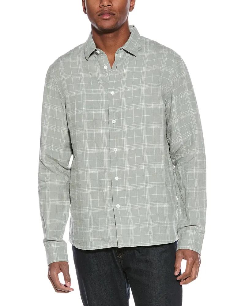 Onia Linen Woven Shirt Green