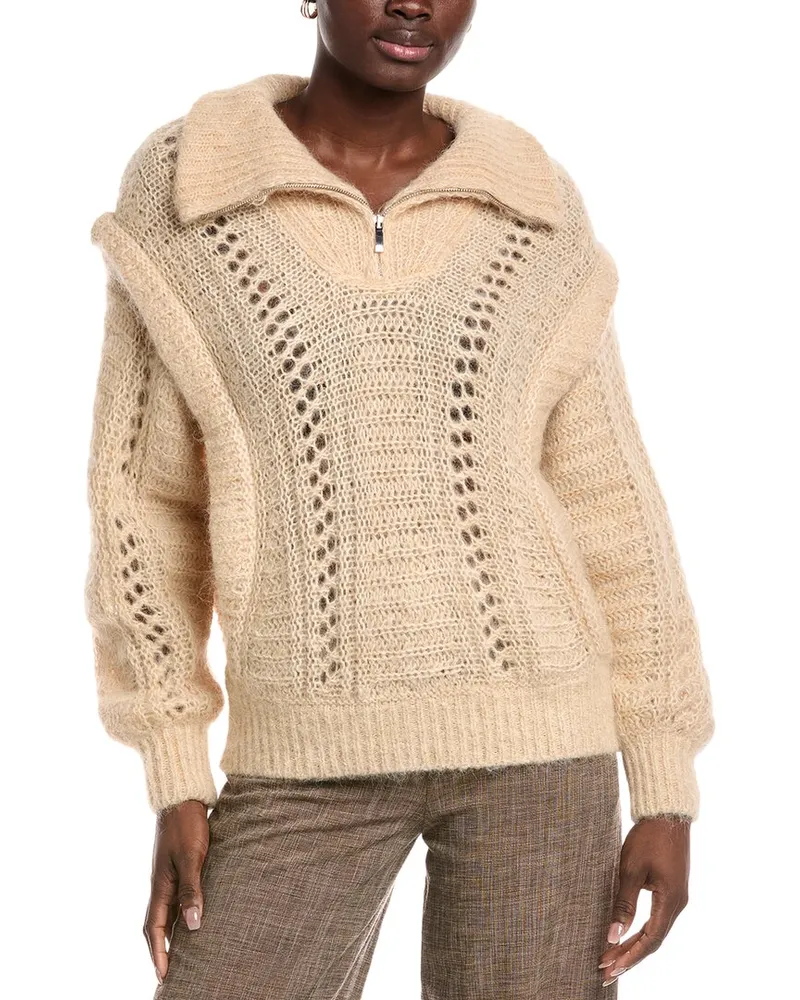 ba&sh Balazo Mohair & Alpaca-Blend Sweater Tan