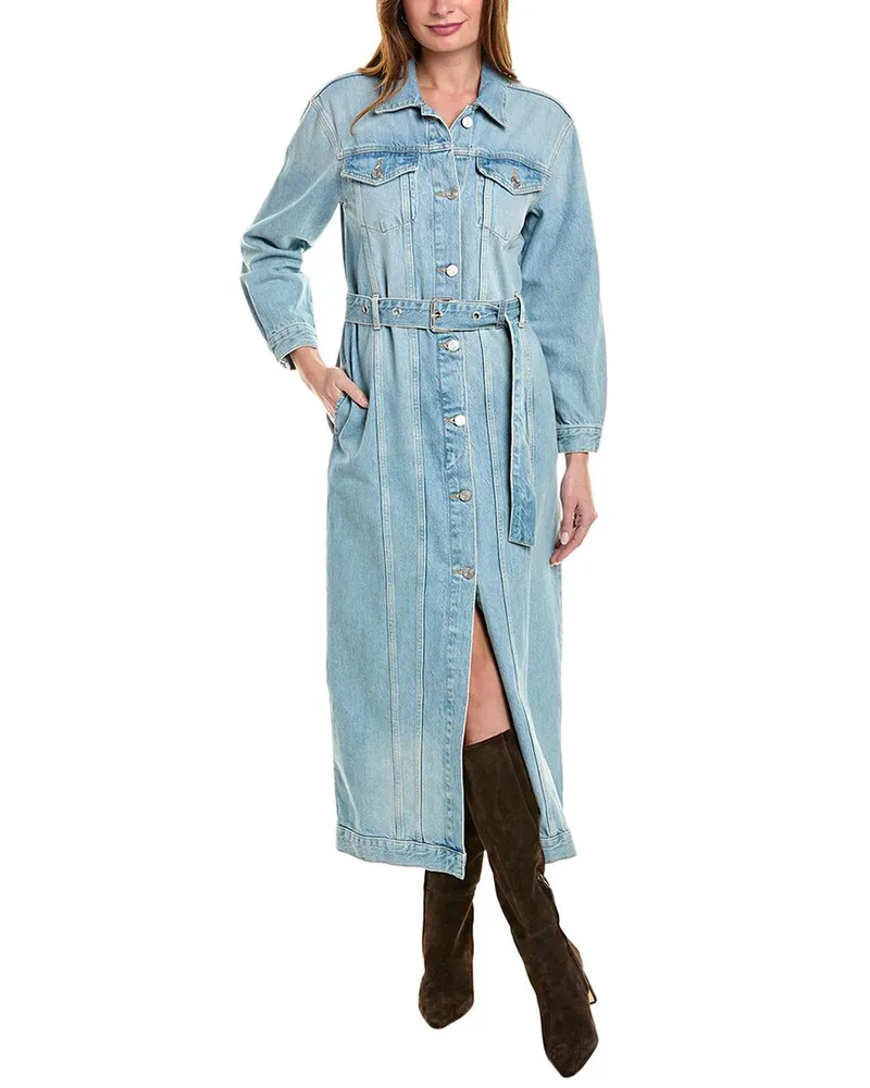 Frame Denim The Overlong Trucker Shirtdress Blue