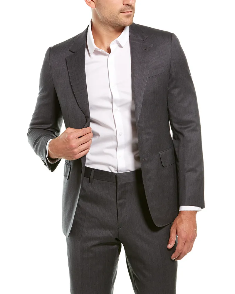 Brioni 2pc Wool Suit with Flat Pant Nocolor