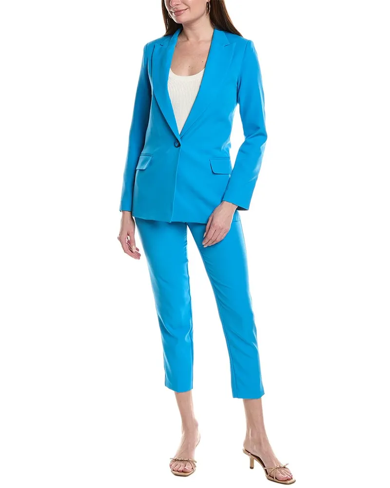 Silvian Heach 2pc Jacket & Pant Set Blue