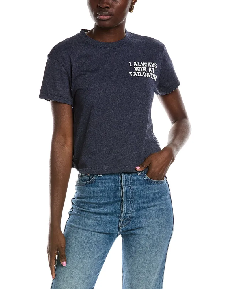 Wildfox Talegate Jamie Crop Shirt Navy