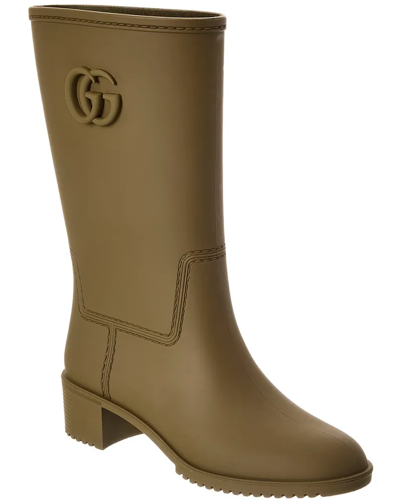 Gucci Double G Rain Boot Brown
