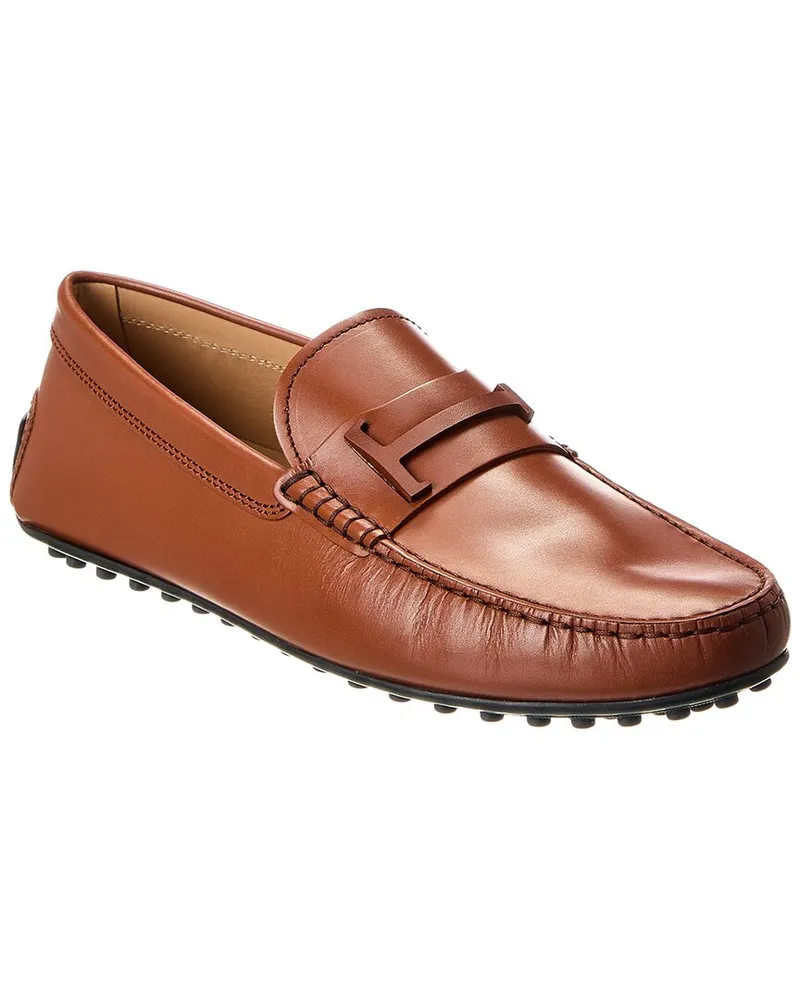 TOD'S TOD’s City Gommino Leather Loafer Brown