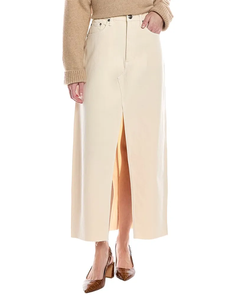 Rag & Bone Avery Midi Skirt Beige
