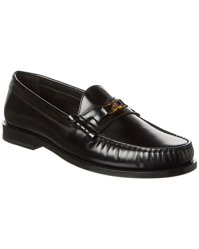 Celine Luco Leather Loafer Black