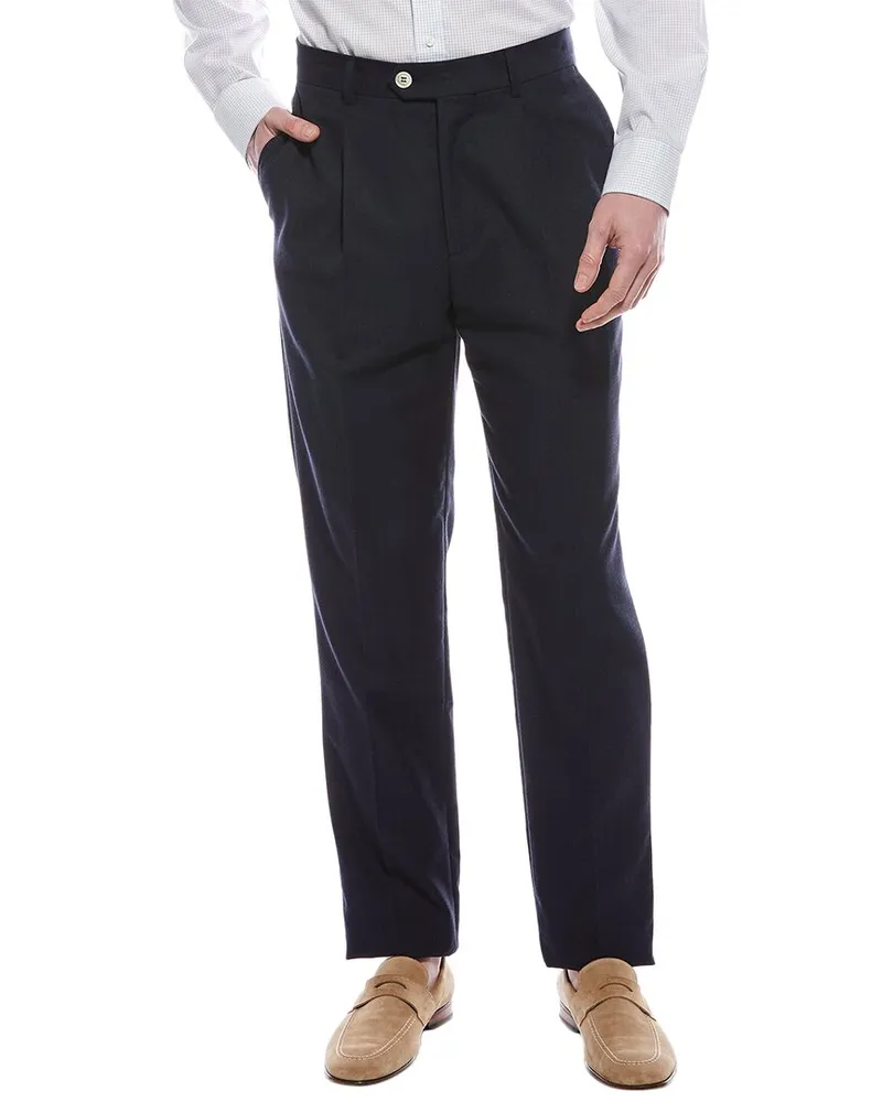 Brunello Cucinelli Leisure Fit Wool-Blend Pant Nocolor