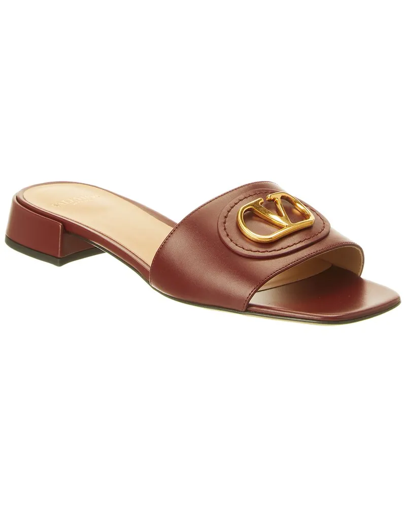 Valentino Garavani VLogo Signature Leather Sandal Red