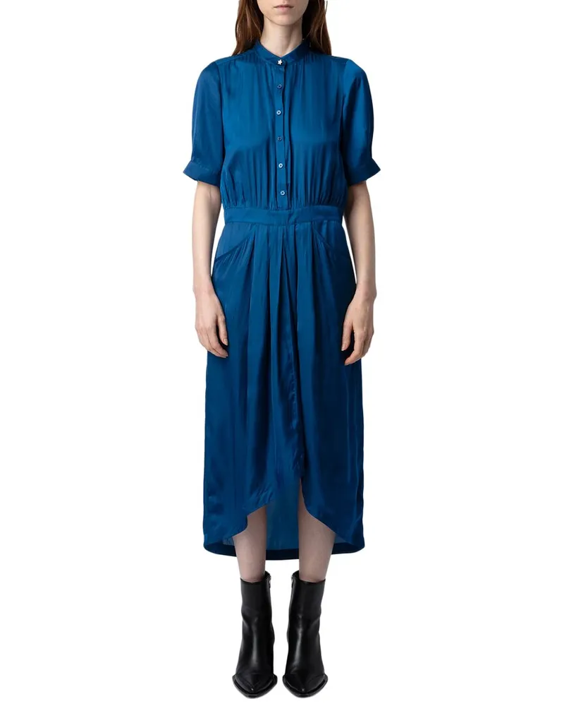 Zadig & Voltaire Rima Satin Dress Blue