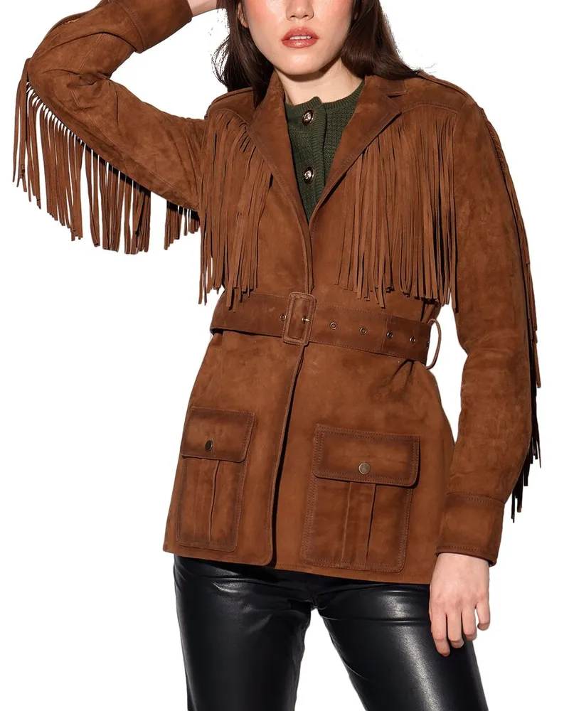 Walter Baker Linda Leather Jacket Brown