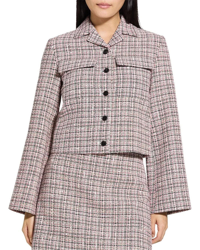 Theory Patch Crop Jacket Pink