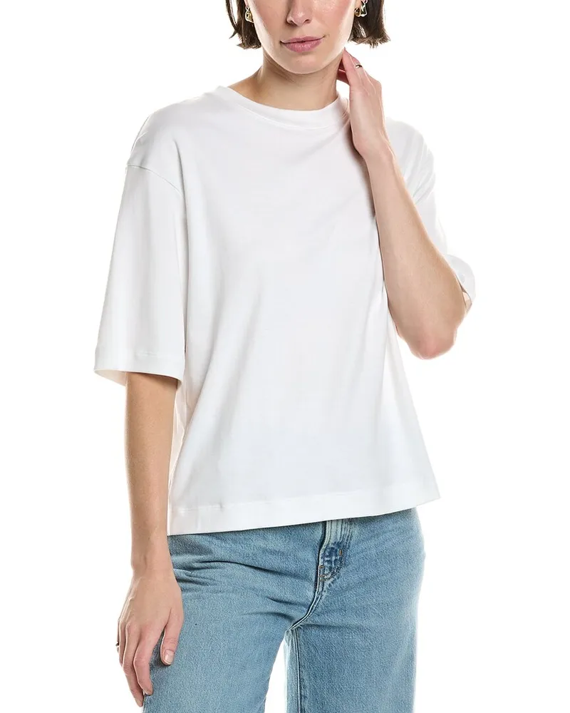 Vince Wide Sleeve Crop T-Shirt White