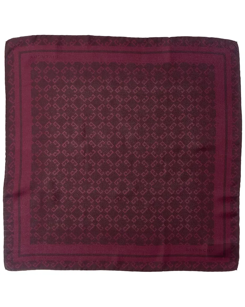 Givenchy 4G Square Silk Scarf Red