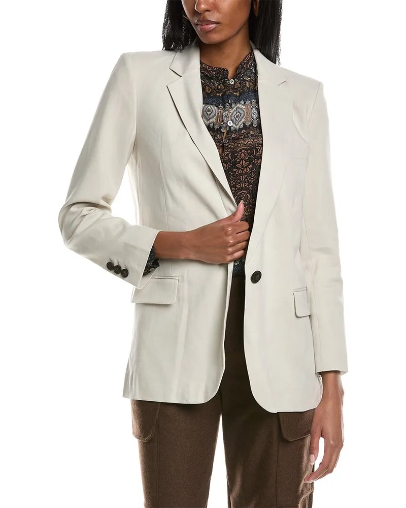 Vanessa Bruno Tilia Linen-Blend Jacket White