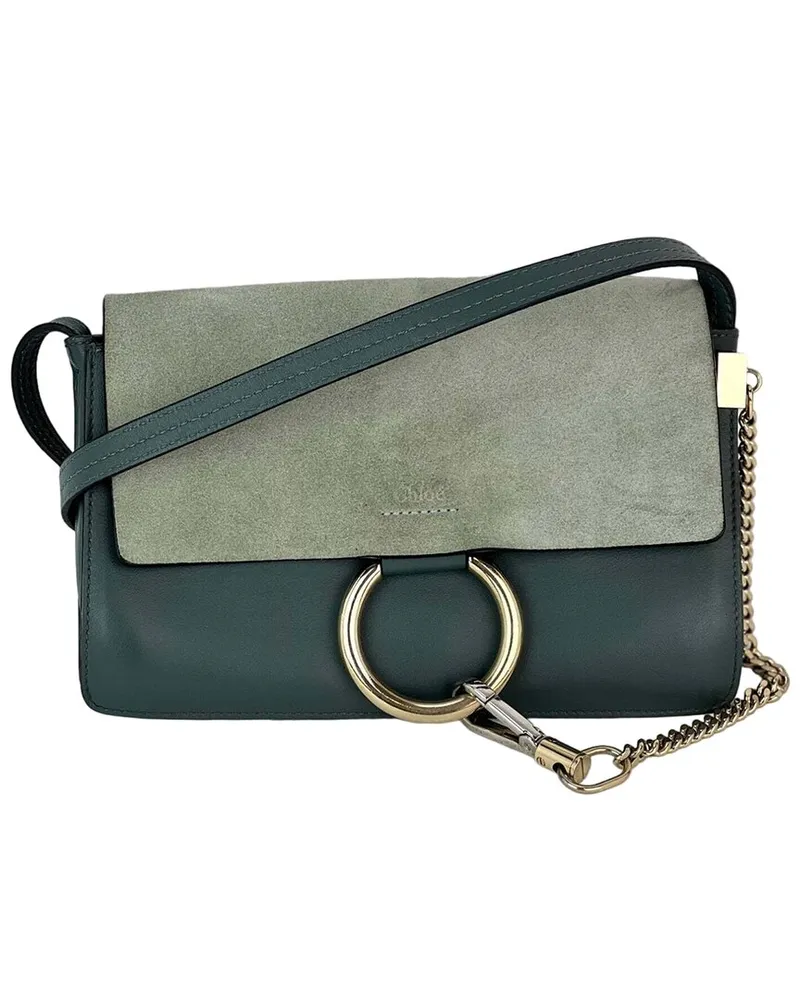 Chloé Grey Suede Faye Chain Crossbody (Authentic Pre-Loved Nocolor