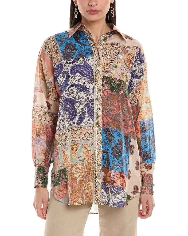 Zimmermann Devi Silk Shirt Beige