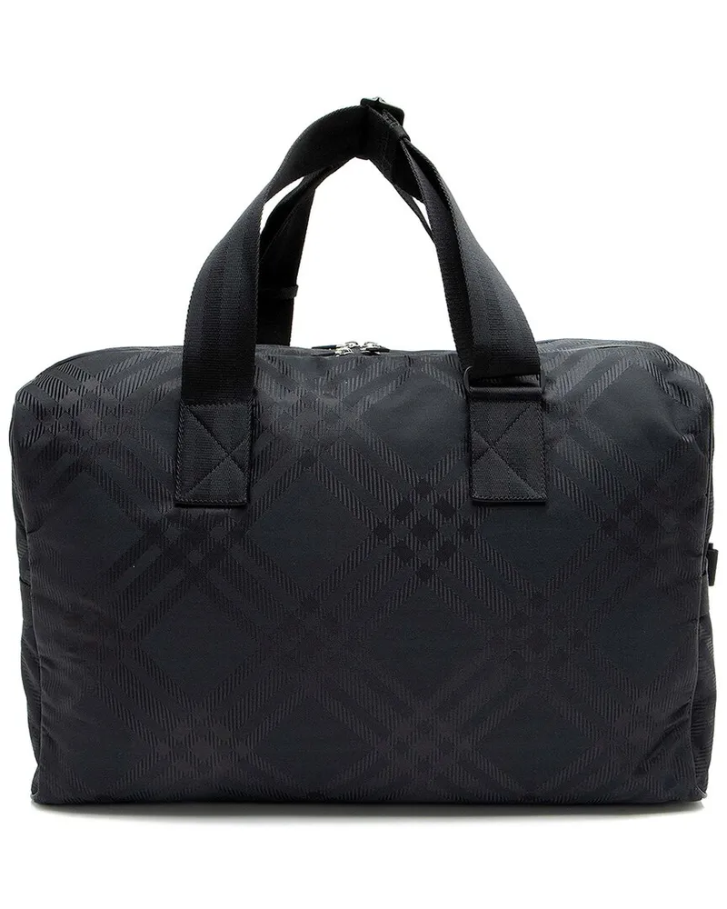 Burberry Black Econyl Check Weekender (Authentic Pre-Loved Nocolor