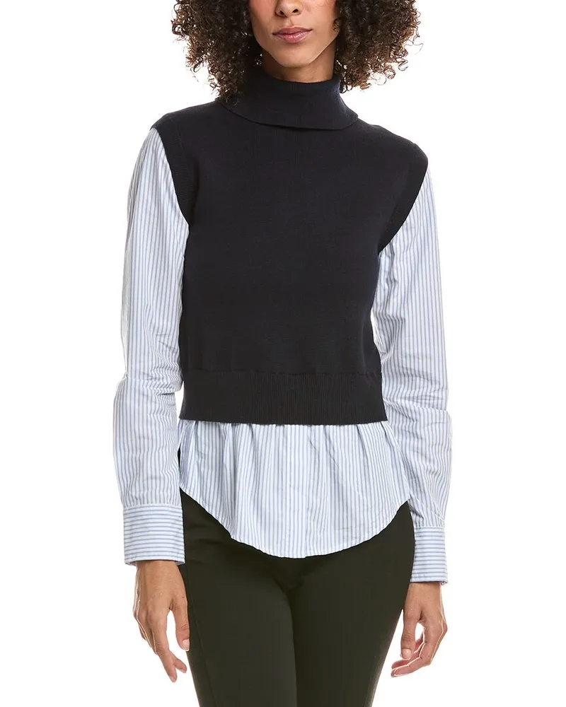 Derek Lam Lacey Button Down Shirt Blue