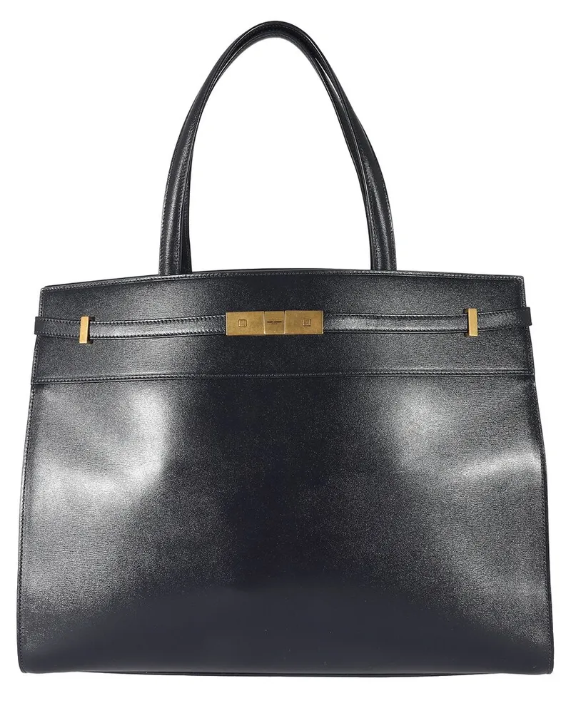 Saint Laurent Blue Calfskin Medium Manhattan Shopper Tote (Authentic Pre-  Loved Nocolor