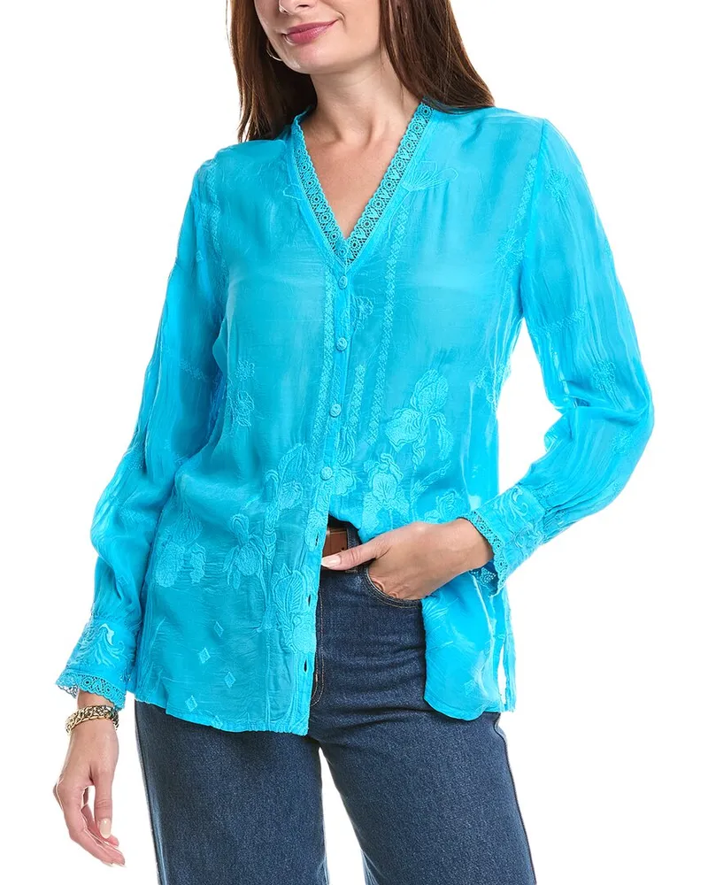 Johnny Was De Vries Tunic Blue