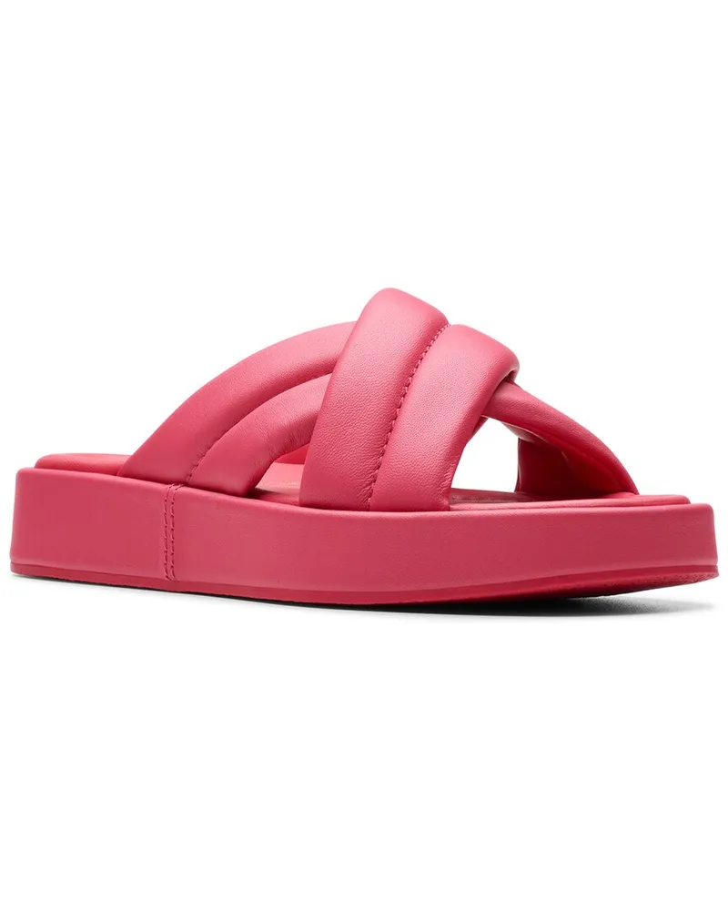 Clarks Alda Glide Leather Sandal Pink