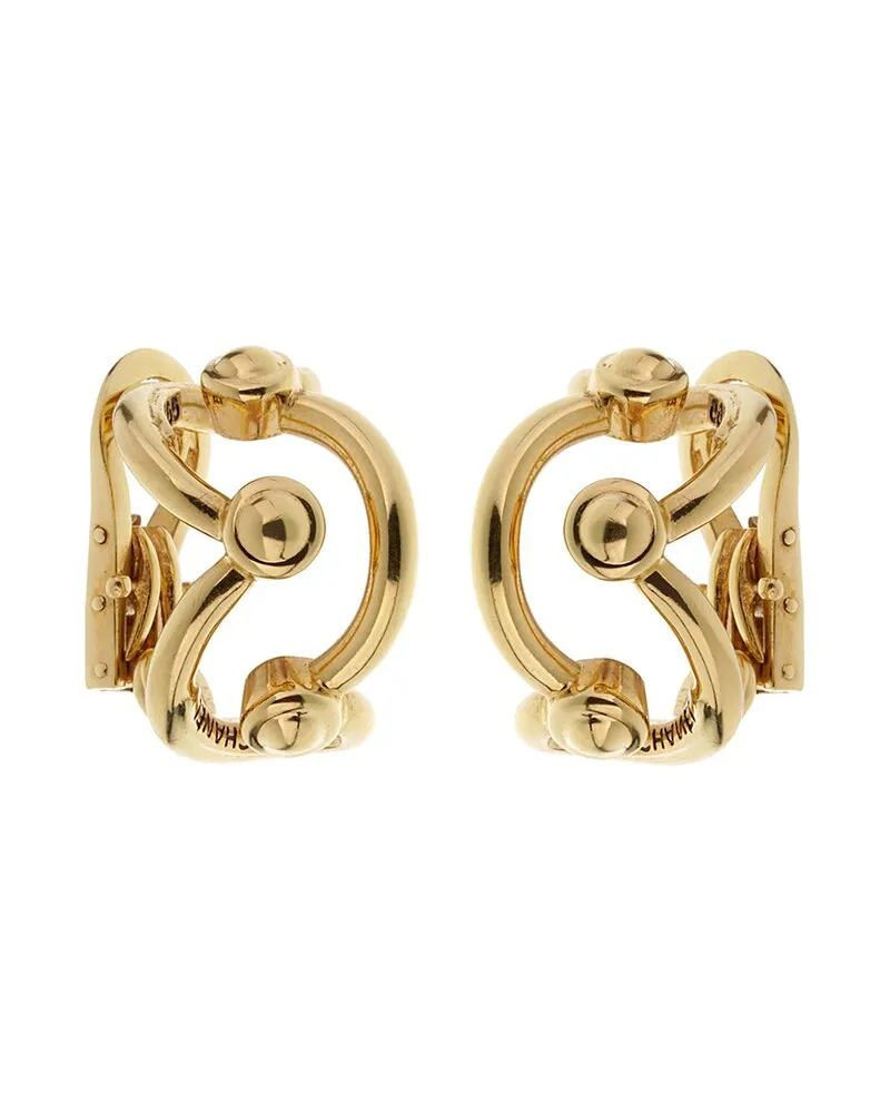 Chanel 18K Clip-On Hoops (Authentic Pre-Owned 