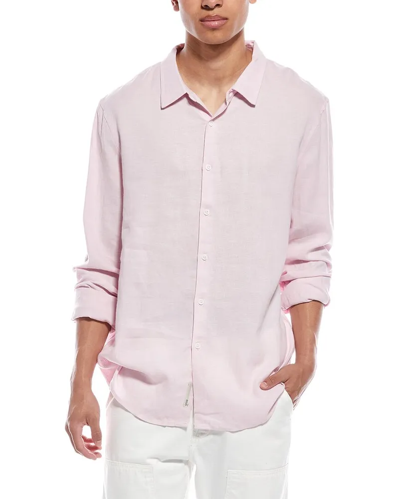 Onia Standard Linen-Blend Shirt Nocolor