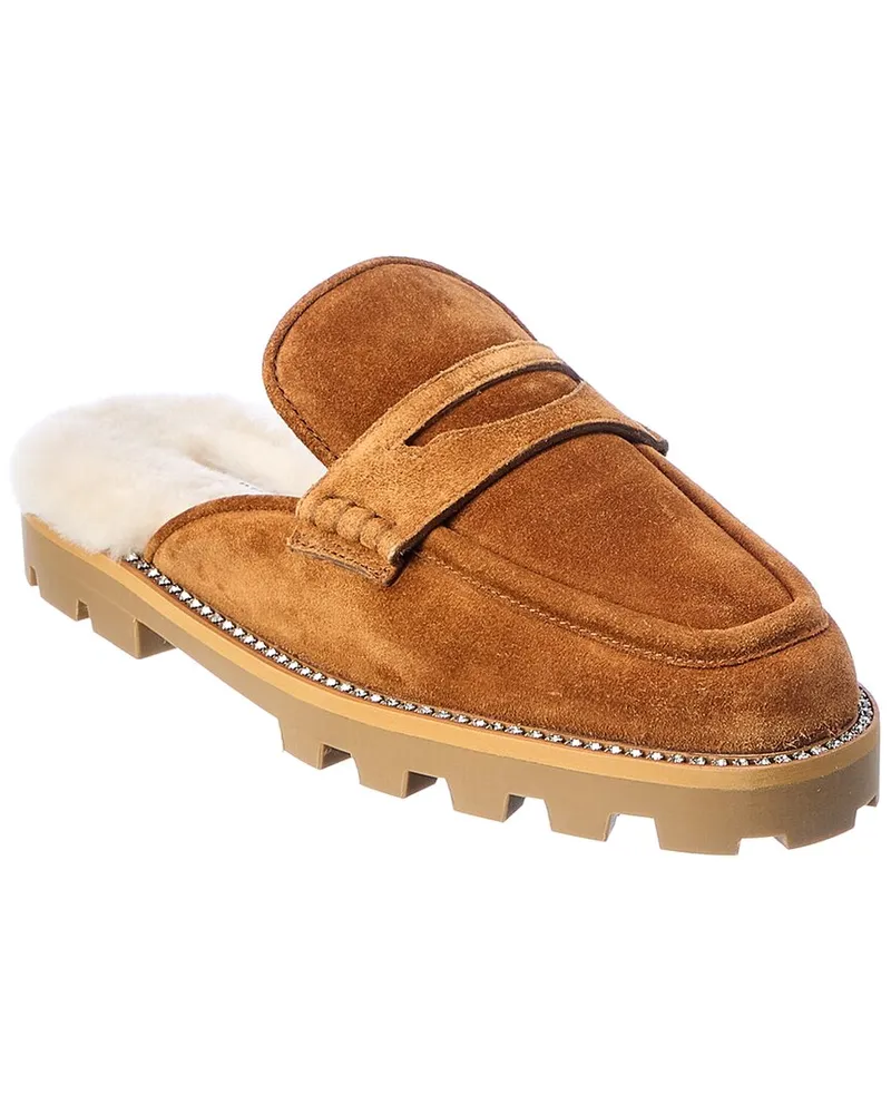 Jimmy Choo Ronnie Suede & Shearling Mule Nocolor