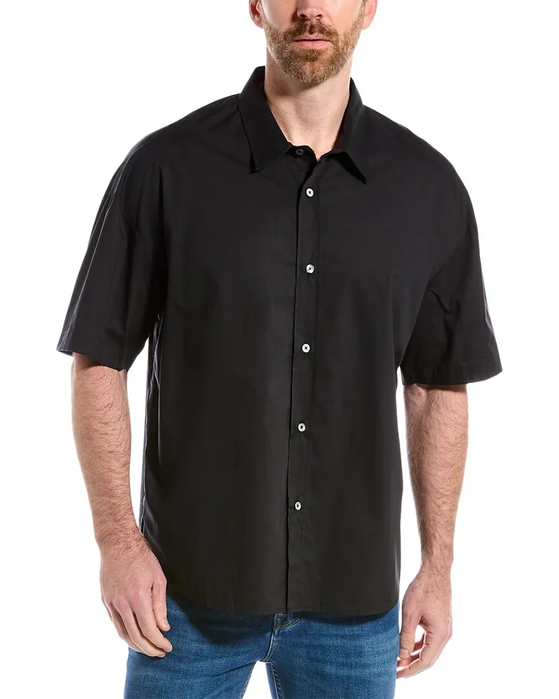 Frame Denim Oversized Shirt Black