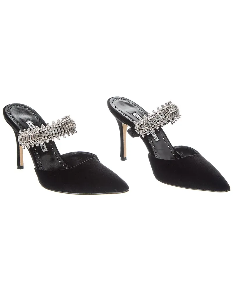 Manolo Blahnik Lutara 90 Velvet Pump (Authentic Pre-Loved Nocolor