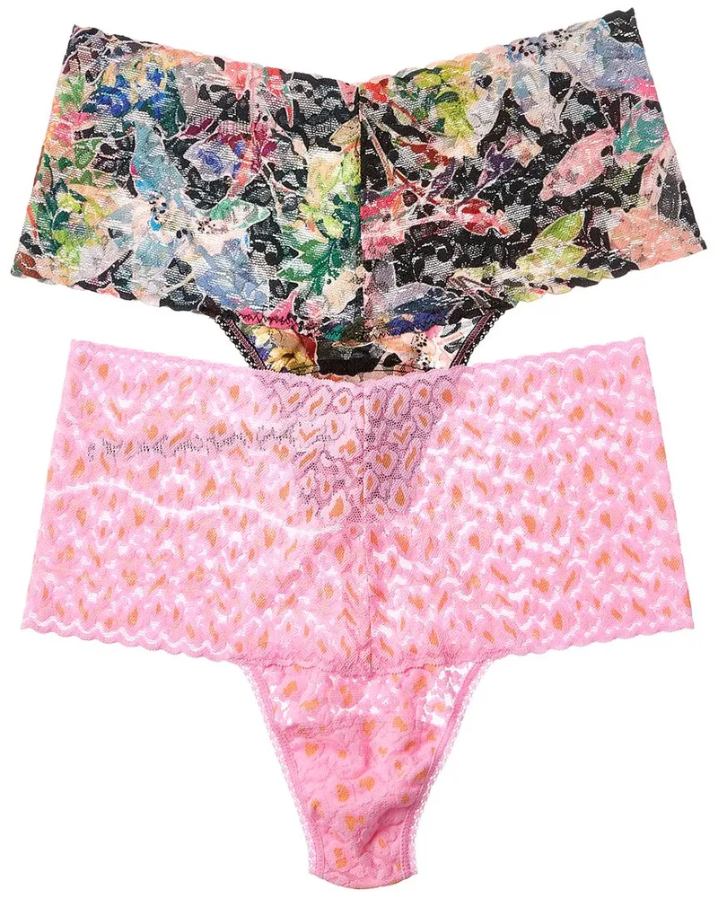 Hanky Panky 2pk Printed Retro Thong Nocolor