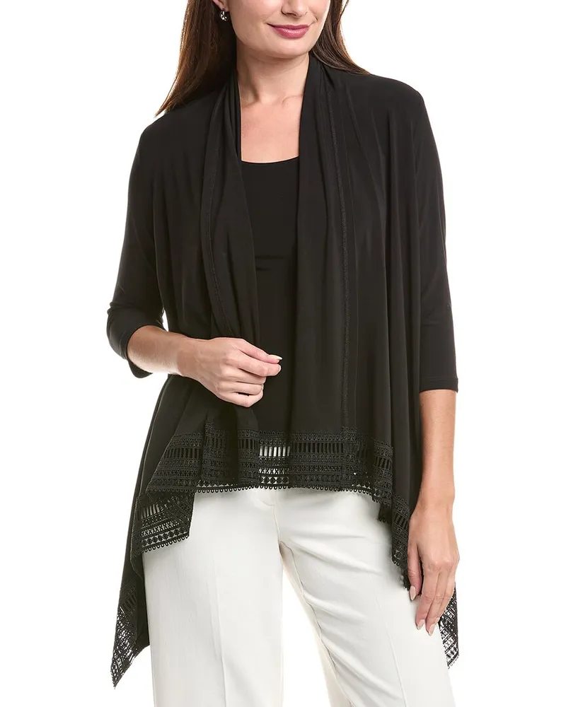 Joseph Ribkoff Lace Hem Cardigan Black